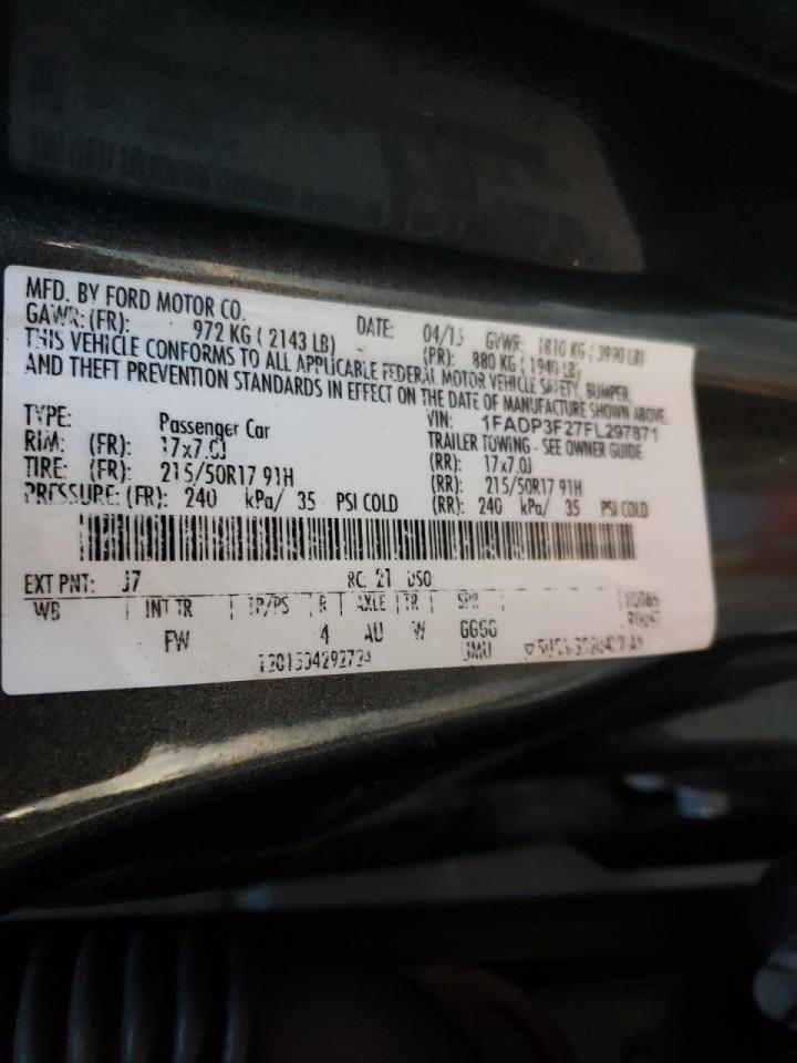 Photo 10 from auction – 2015 FORD FOCUS SE with VIN 1FADP3F27FL297871