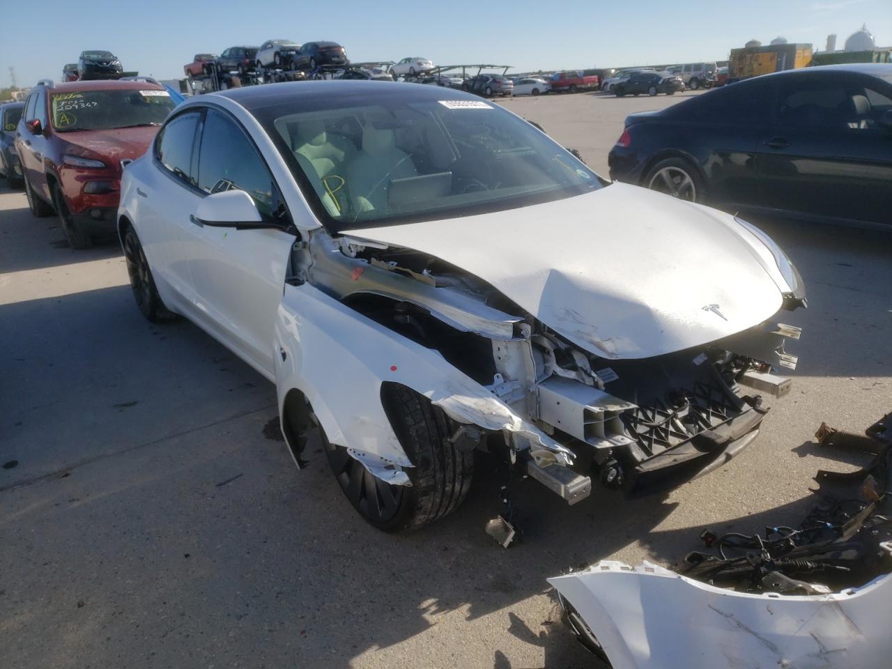 TESLA MODEL 3 2021 with VIN 5YJ3E1EC4MF870493 - Photo from auction