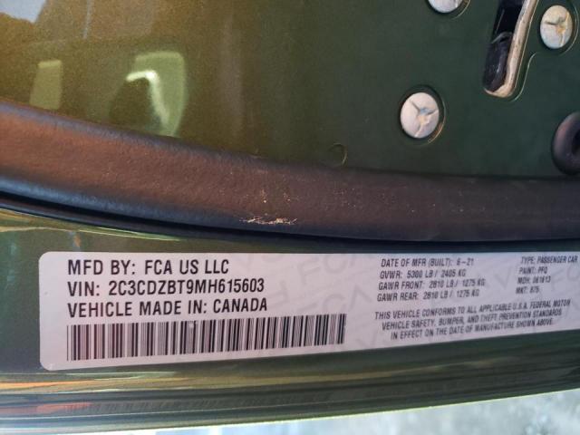 Photo 10 from auction – 2021 DODGE CHALLENGER with VIN 2C3CDZBT9MH615603
