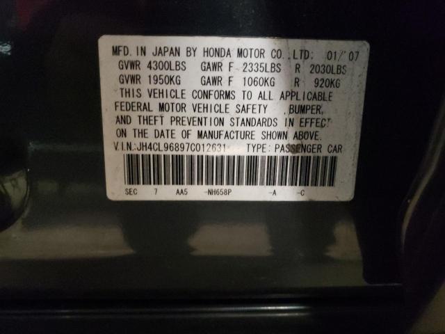 Photo 10 from auction – 2007 ACURA TSX with VIN JH4CL96897C012631