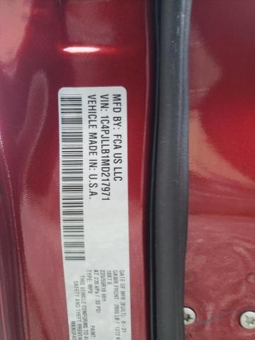 Photo 10 from auction – 2021 JEEP CHEROKEE L with VIN 1C4PJLLB1MD217971