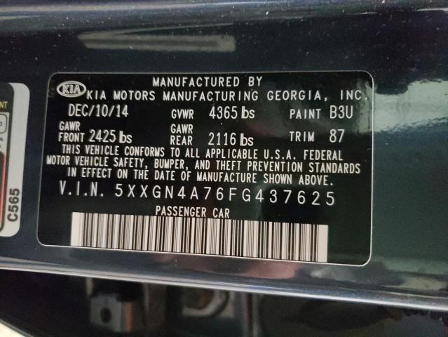 Photo 10 from auction – 2015 KIA OPTIMA EX with VIN 5XXGN4A76FG437625