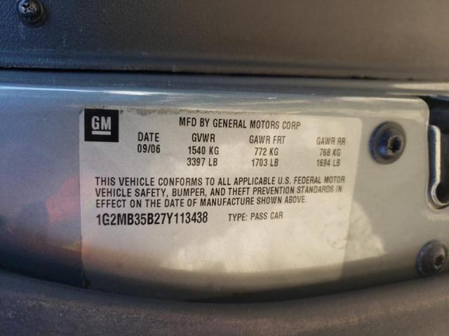 Photo 10 from auction – 2007 PONTIAC SOLSTICE with VIN 1G2MB35B27Y113438