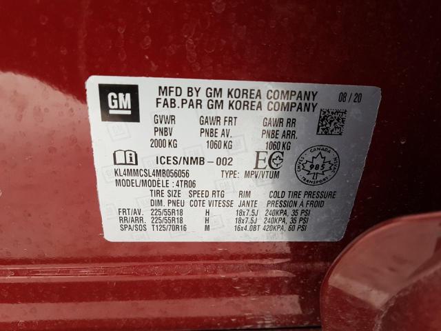 Photo 10 from auction – 2021 BUICK ENCORE GX with VIN KL4MMCSL4MB056056