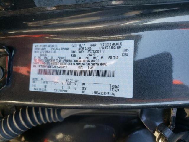 Photo 10 from auction – 2018 FORD F150 SUPER with VIN 1FTEW1E57JFA26317