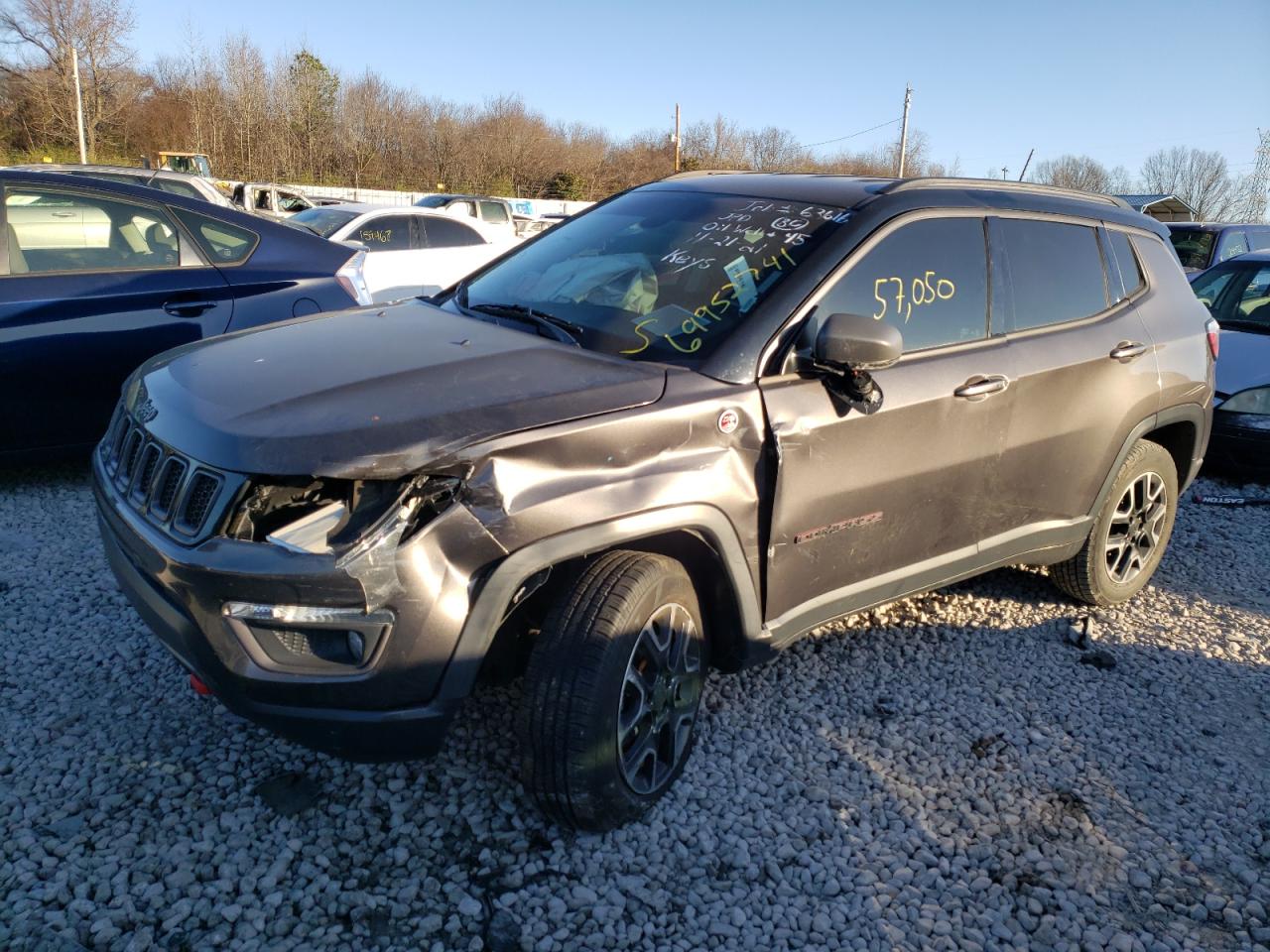 Photo 2 from auction – 2019 JEEP COMPASS TR with VIN 3C4NJDDB7KT618010