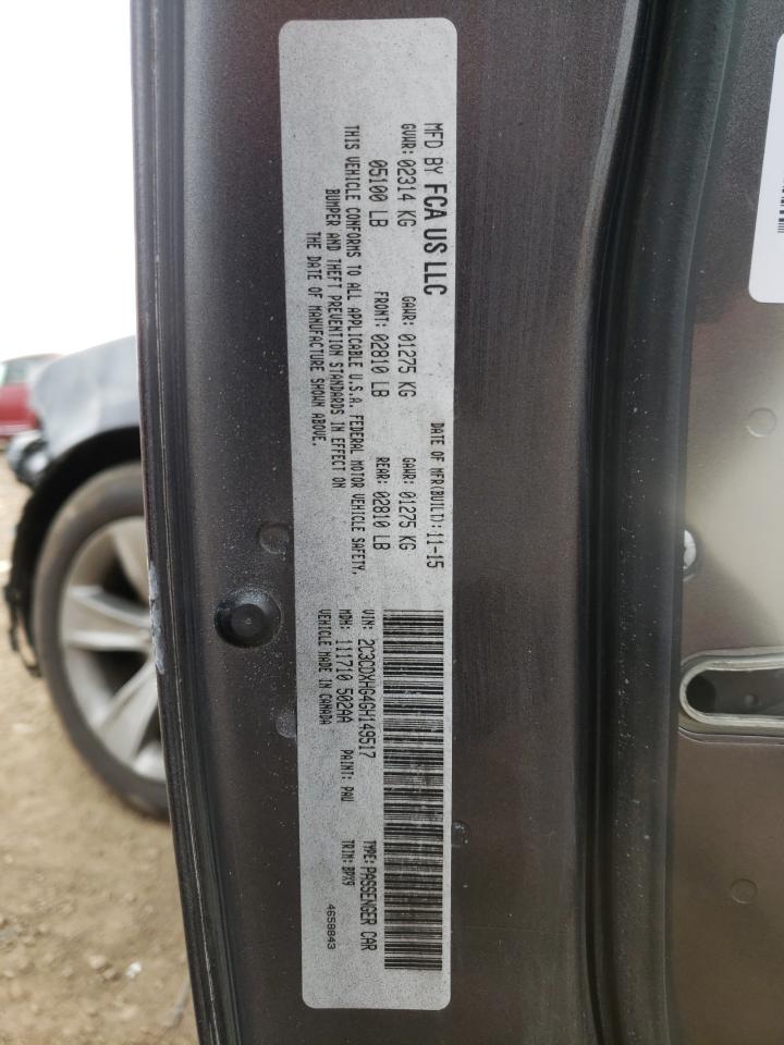 Photo 10 from auction – 2016 DODGE CHARGER SX with VIN 2C3CDXHG4GH149517