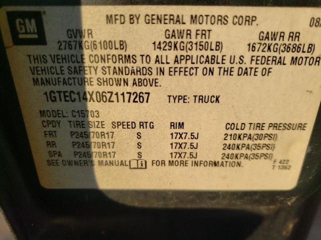 Photo 10 from auction – 2006 GMC NEW SIERRA with VIN 1GTEC14X06Z117267
