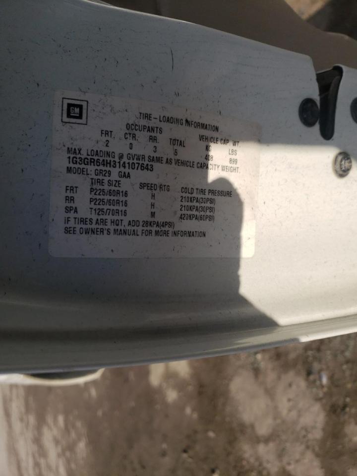 Photo 10 from auction – 2001 OLDSMOBILE AURORA with VIN 1G3GR64H314107643