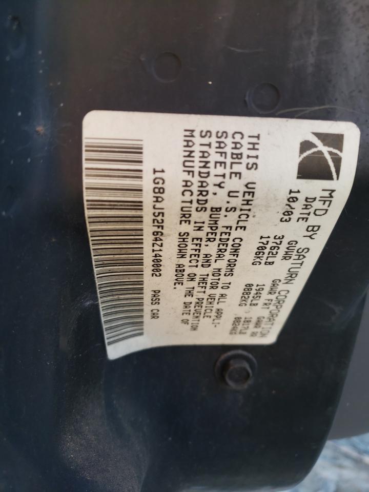 Photo 10 from auction – 2004 SATURN ION LEVEL with VIN 1G8AJ52F64Z140002