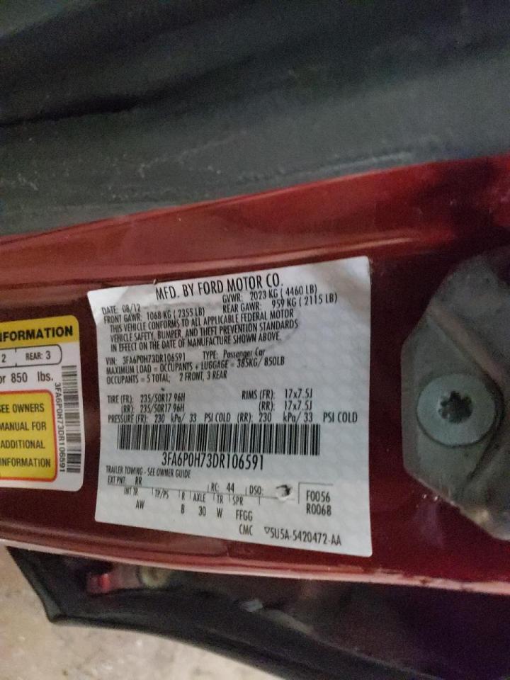 Photo 10 from auction – 2013 FORD FUSION SE with VIN 3FA6P0H73DR106591