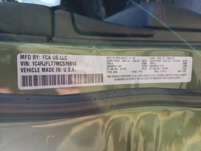 Photo 10 from auction – 2021 JEEP GRAND CHER with VIN 1C4RJFLT7MC576914