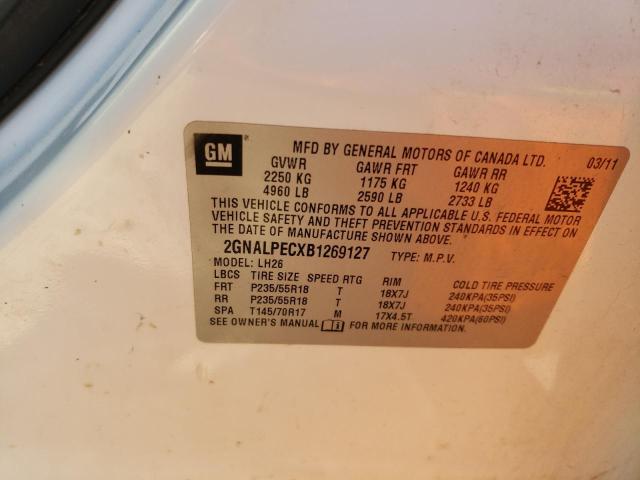 Photo 10 from auction – 2011 CHEVROLET EQUINOX LT with VIN 2GNALPECXB1269127