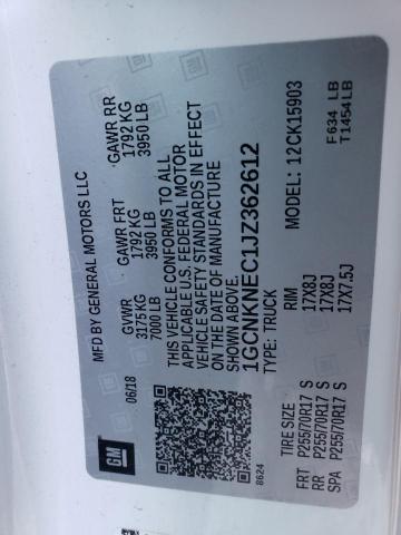 Photo 10 from auction – 2018 CHEVROLET SILVERADO with VIN 1GCNKNEC1JZ362612