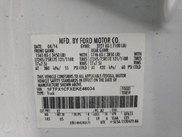Photo 10 from auction – 2014 FORD F150 SUPER with VIN 1FTFX1CFXEKE46034