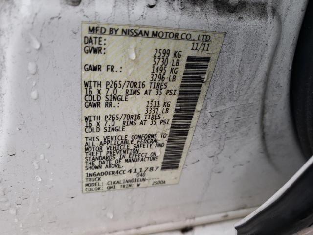 Photo 10 from auction – 2012 NISSAN FRONTIER S with VIN 1N6AD0ER4CC411787