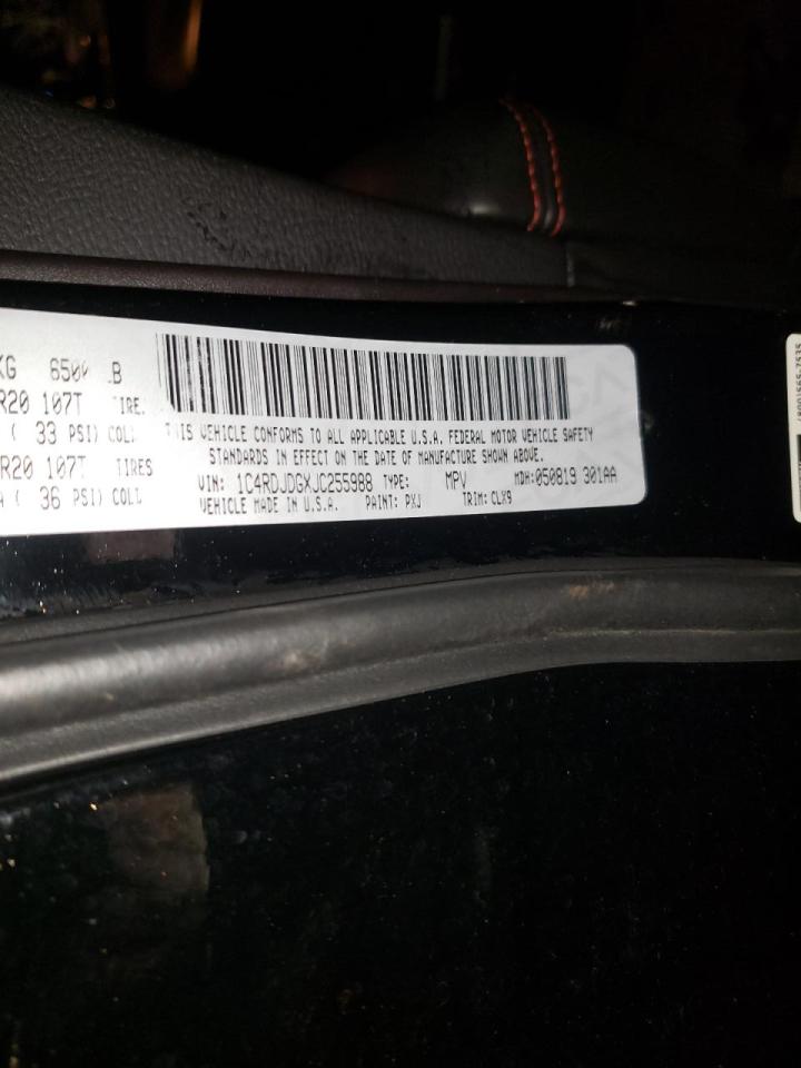 Photo 10 from auction – 2018 DODGE DURANGO GT with VIN 1C4RDJDGXJC255988