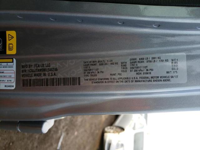 Photo 10 from auction – 2021 JEEP GLADIATOR with VIN 1C6JJTAM9ML546246
