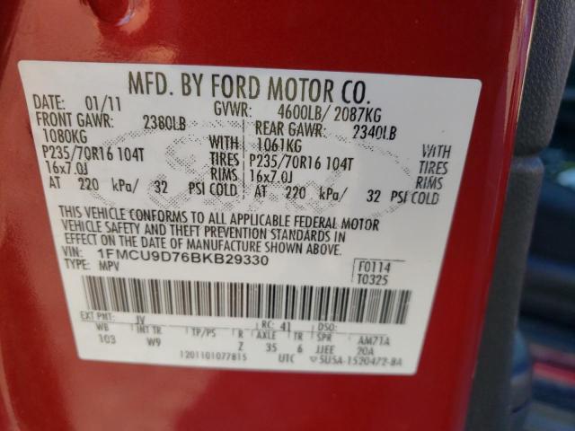Фото 10 с аукциона – 2011 FORD ESCAPE XLT с VIN 1FMCU9D76BKB29330