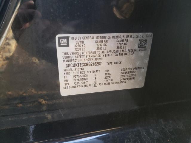 Photo 10 from auction – 2016 CHEVROLET SILVERADO with VIN 3GCUKTECXGG216282