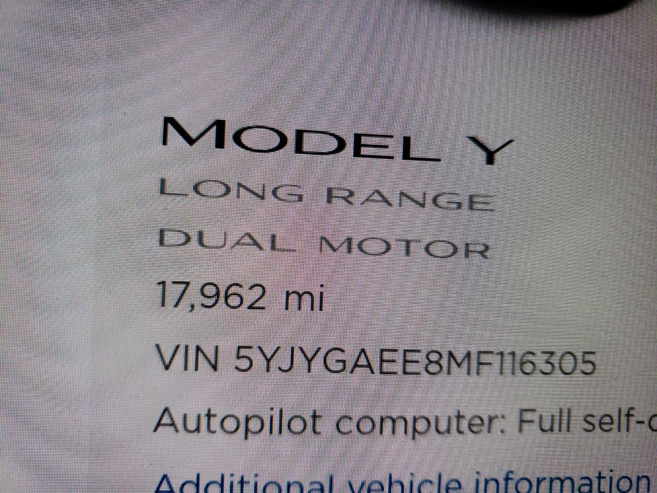 Photo 8 from auction – 2021 TESLA MODEL Y with VIN 5YJYGAEE8MF116305