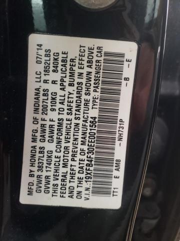 Photo 10 from auction – 2014 HONDA CIVIC HYBR with VIN 19XFB4F30EE001564