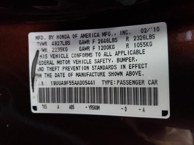 Photo 10 from auction – 2010 ACURA TL with VIN 19UUA9F55AA005441