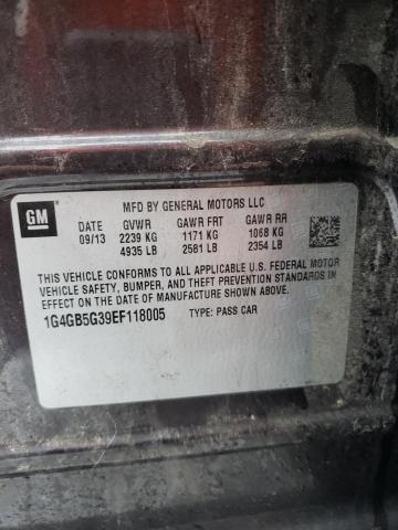 Photo 10 from auction – 2014 BUICK LACROSSE with VIN 1G4GB5G39EF118005