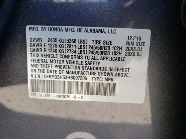 Photo 10 from auction – 2017 ACURA MDX TECHNO with VIN 5FRYD3H53HB007206
