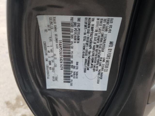 Photo 10 from auction – 2005 FORD TAURUS SE with VIN 1FAHP53U75A261479