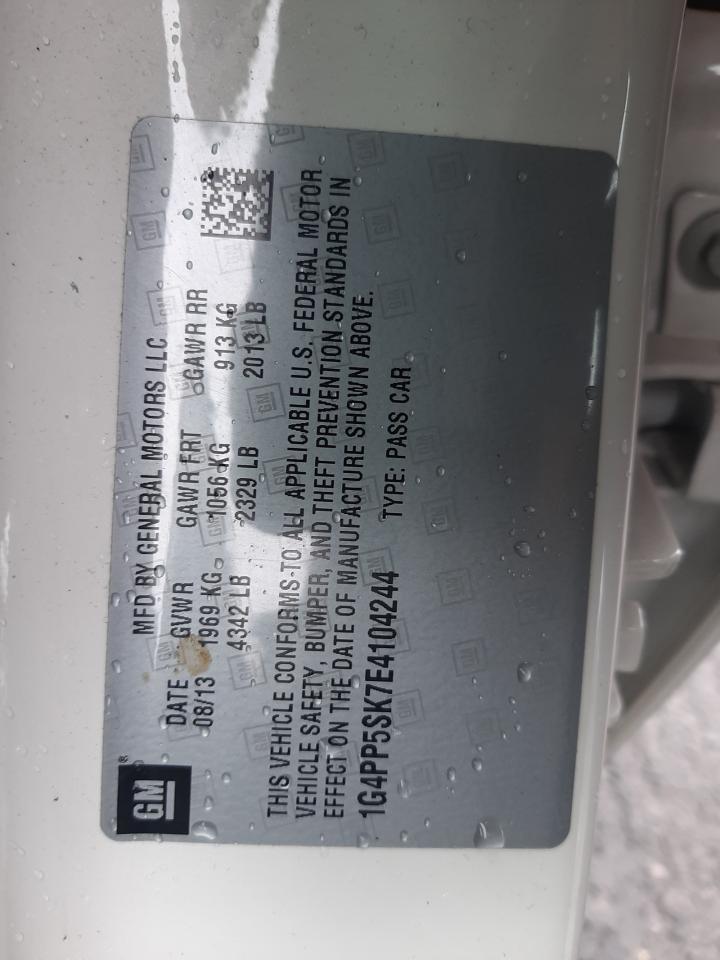Photo 10 from auction – 2014 BUICK VERANO with VIN 1G4PP5SK7E4104244