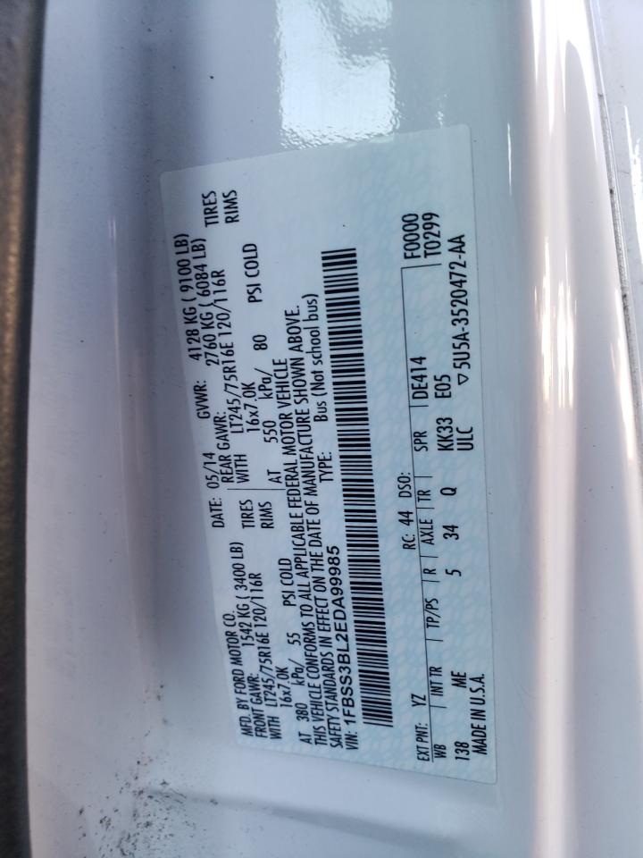 Photo 10 from auction – 2014 FORD ECONOLINE with VIN 1FBSS3BL2EDA99985