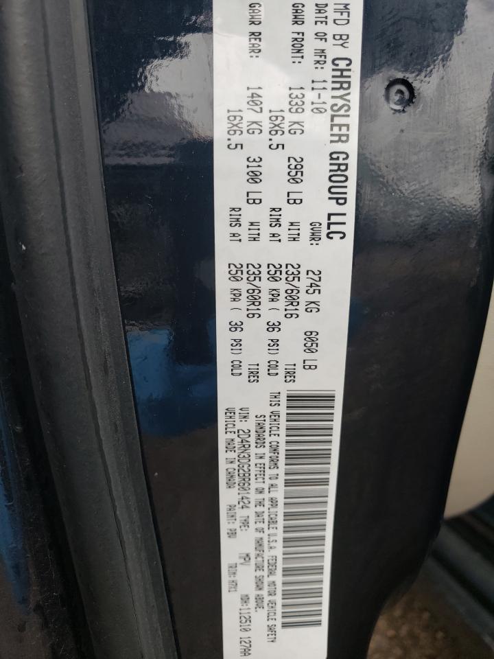 Photo 10 from auction – 2011 DODGE GRAND CARA with VIN 2D4RN3DG2BR601424