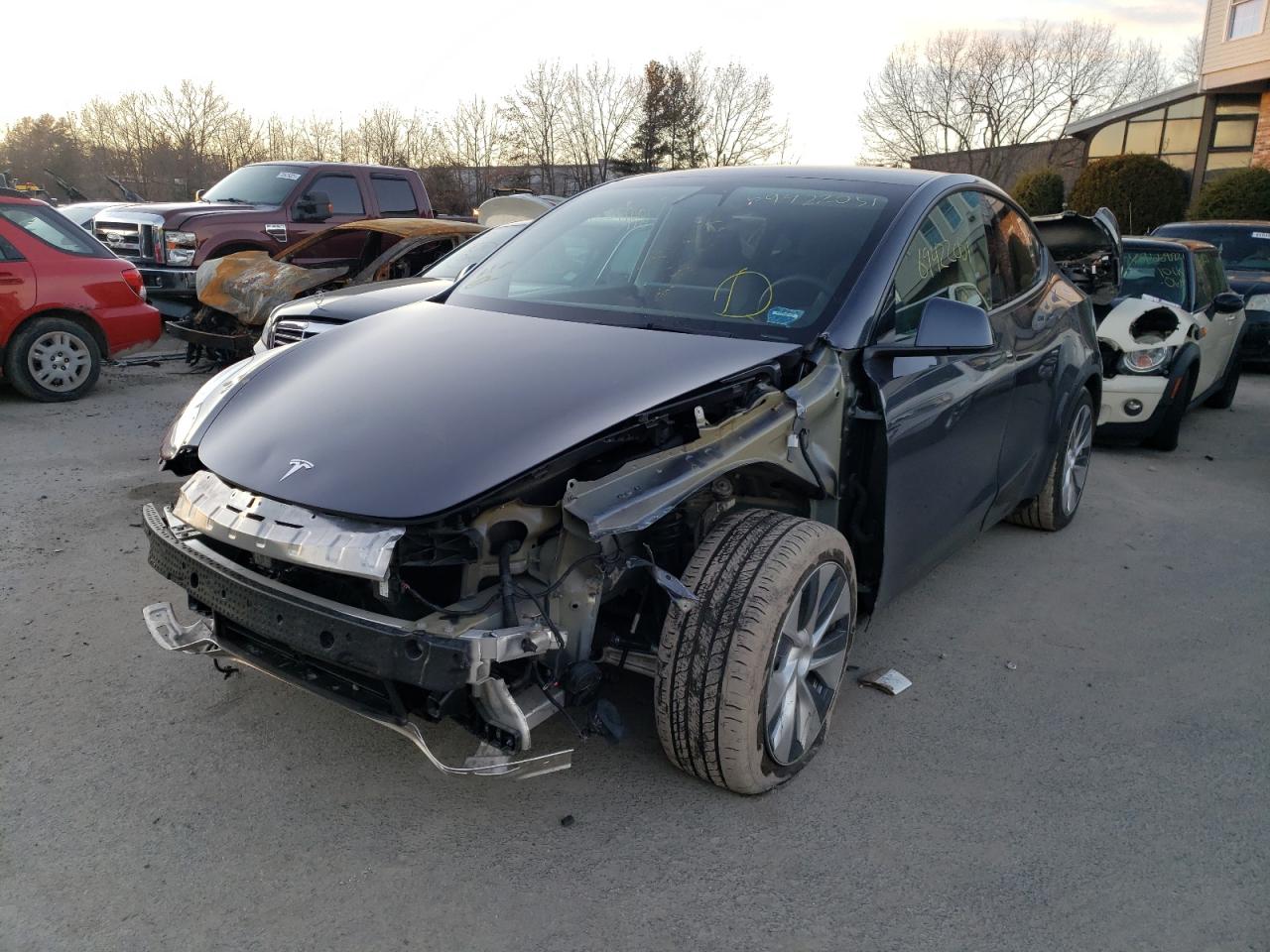 Photo 2 from auction – 2021 TESLA MODEL Y with VIN 5YJYGAEE8MF116305
