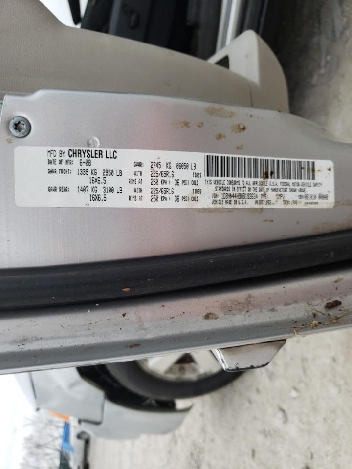 Photo 10 from auction – 2008 DODGE GRAND CARA with VIN 1D8HN44H98B193634