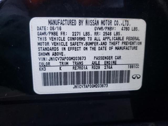 Photo 10 from auction – 2016 INFINITI Q50 BASE with VIN JN1CV7AP0GM203673