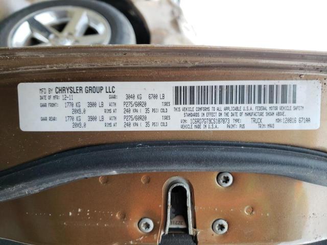 Photo 10 from auction – 2012 DODGE RAM 1500 S with VIN 1C6RD7GT9CS187873