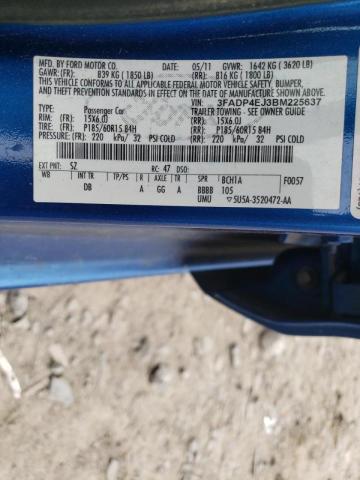 Photo 10 from auction – 2011 FORD FIESTA SE with VIN 3FADP4EJ3BM225637