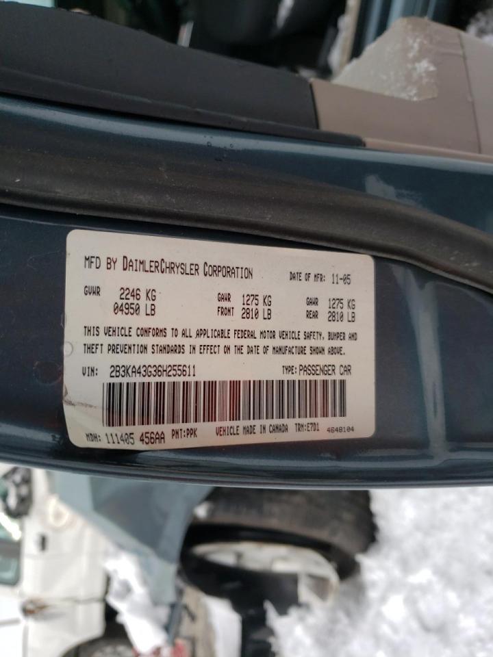 Photo 10 from auction – 2006 DODGE CHARGER SE with VIN 2B3KA43G36H255611
