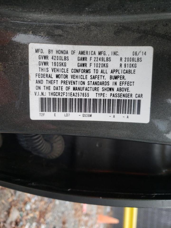 Photo 10 from auction – 2014 HONDA ACCORD LX with VIN 1HGCR2F31EA257655