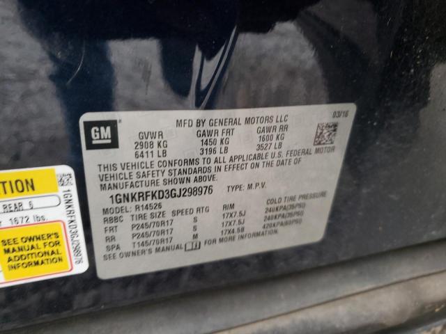 Photo 10 from auction – 2016 CHEVROLET TRAVERSE with VIN 1GNKRFKD3GJ298976