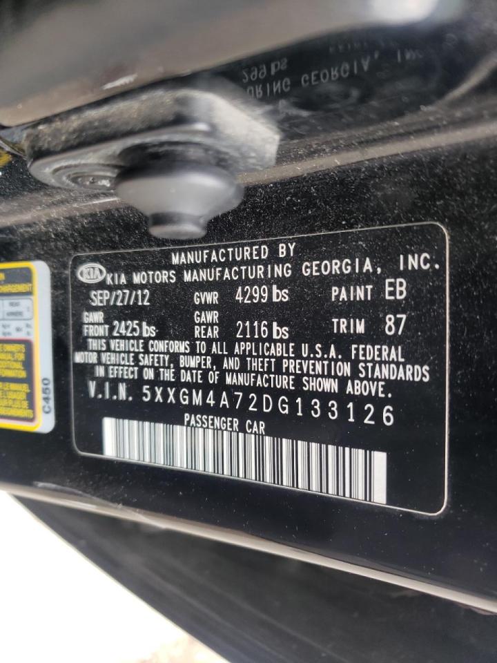Photo 10 from auction – 2013 KIA OPTIMA LX with VIN 5XXGM4A72DG133126