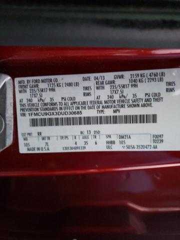 Photo 10 from auction – 2013 FORD ESCAPE SE with VIN 1FMCU9GX3DUD30685