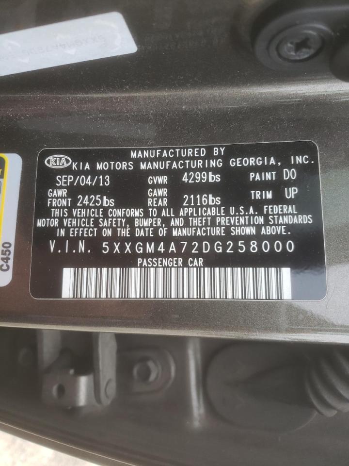 Photo 10 from auction – 2013 KIA OPTIMA LX with VIN 5XXGM4A72DG258000