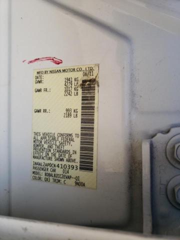 Photo 10 from auction – 2012 NISSAN ALTIMA BAS with VIN 1N4AL2AP0CN410393
