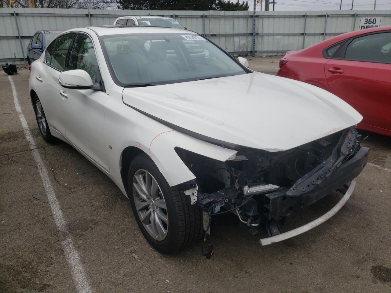 INFINITI Q50 BASE 2014 with VIN JN1BV7AR0EM698175 - Photo from auction