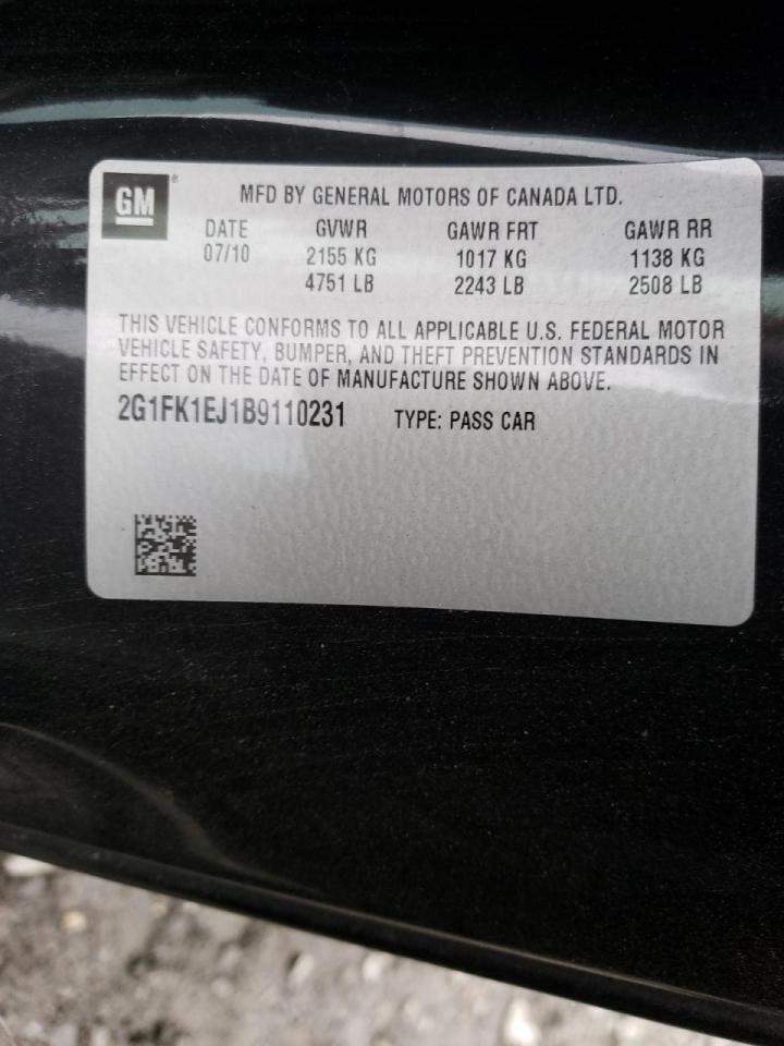 Photo 10 from auction – 2011 CHEVROLET CAMARO 2SS with VIN 2G1FK1EJ1B9110231