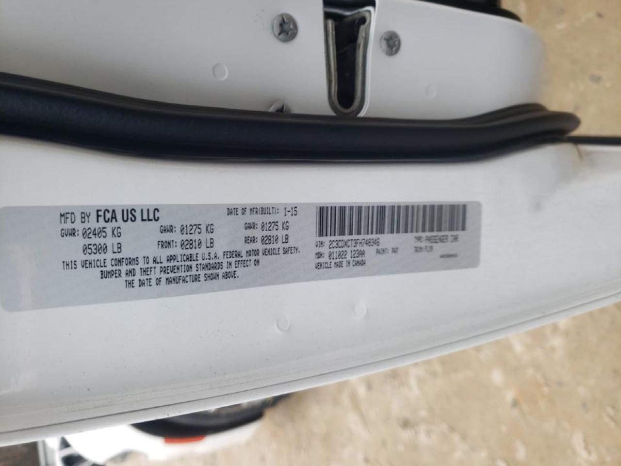 Photo 10 from auction – 2015 DODGE CHARGER R/ with VIN 2C3CDXCT3FH748346