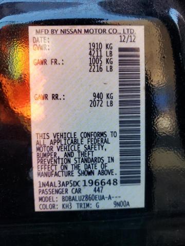 Photo 10 from auction – 2013 NISSAN ALTIMA 2.5 with VIN 1N4AL3AP5DC196648