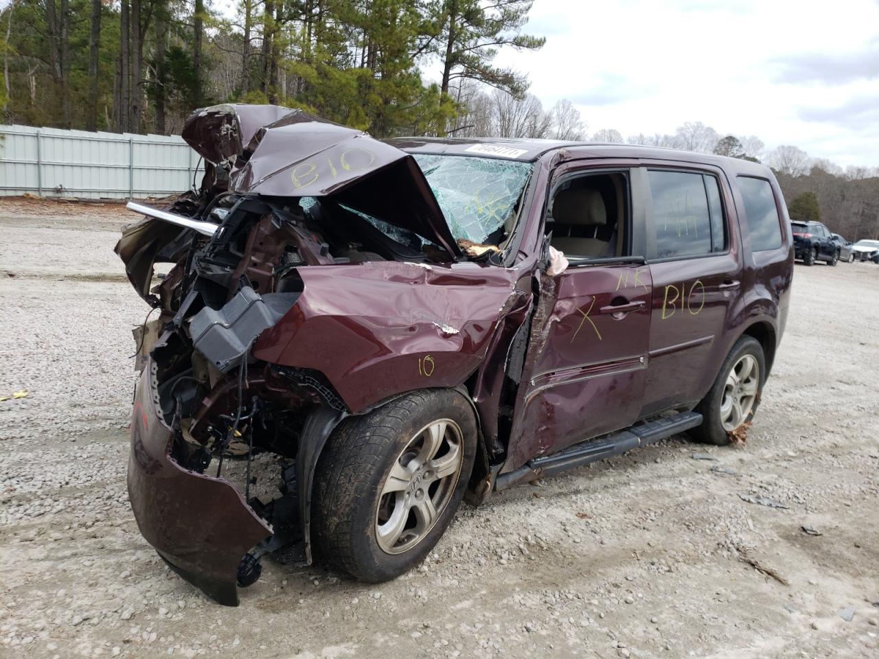 Photo 2 from auction – 2014 HONDA PILOT EX with VIN 5FNYF4H43EB053705